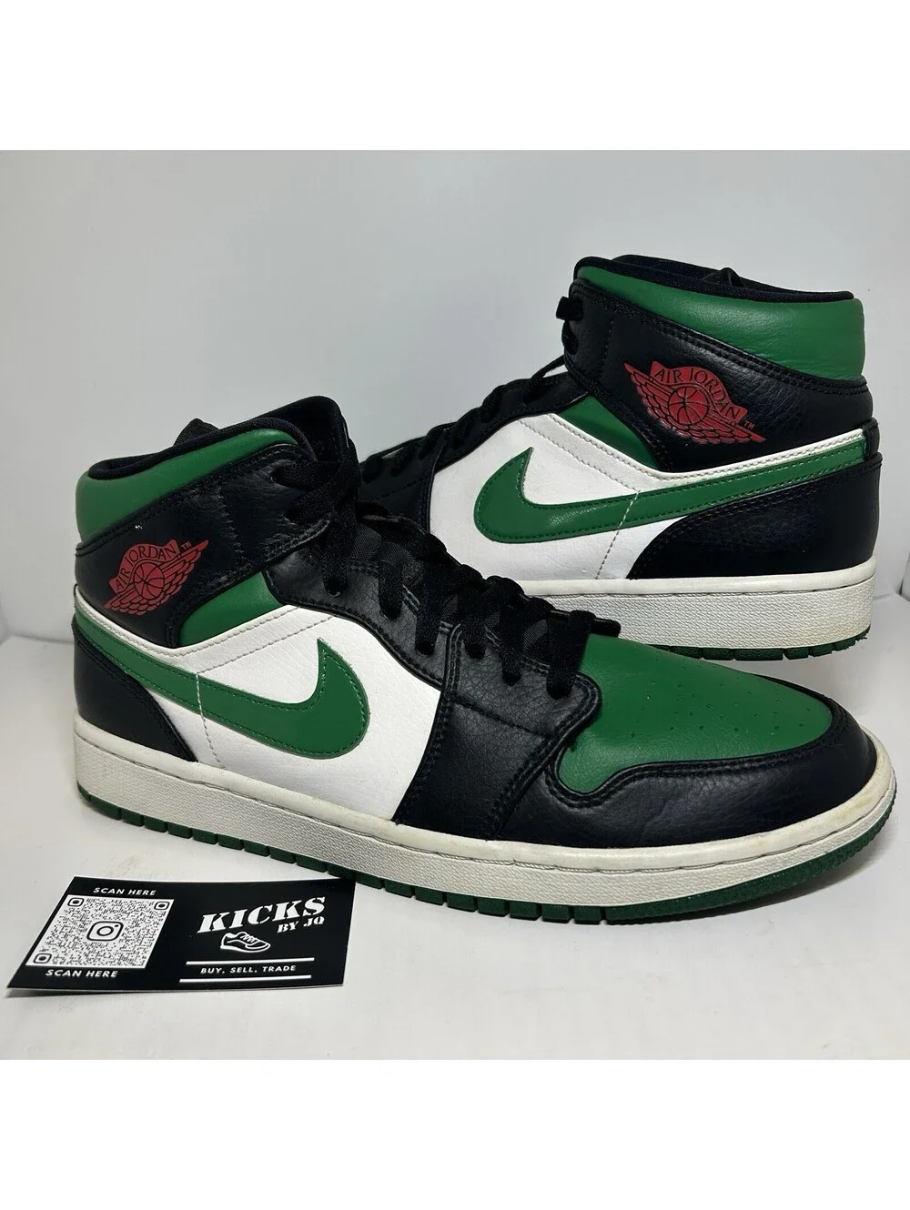 Air Jordan 1 Mid Green Toe 2019 - Size 10 - (554724-067)